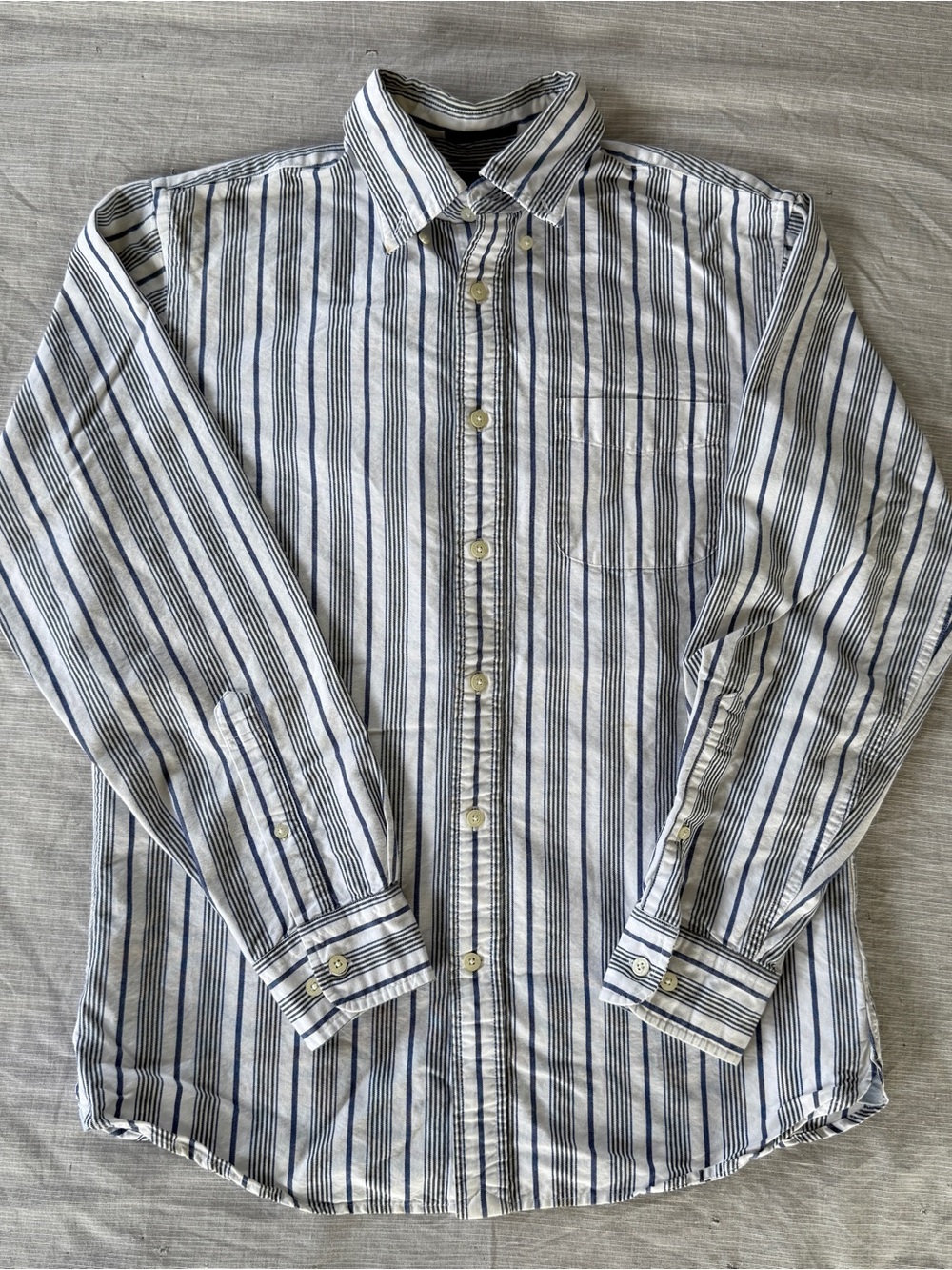 Blue Striped Button Down Shirt